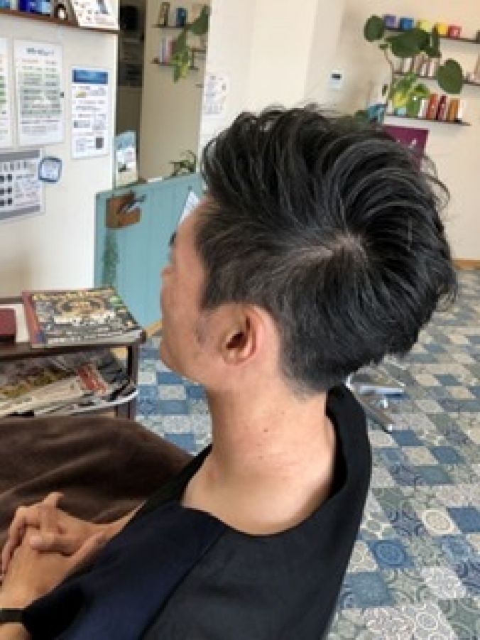 ヘアスタイル 大人サイドバック リーゼント Hair Art Aill 沖縄県 沖縄市 うるま市のヘアサロン 美容室の検索 予約はナチュラルビューティ